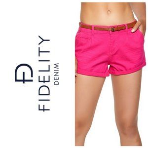 FIDELITY Ambrosia Hot Pink Jean Shorts